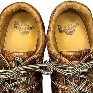 VINTAGE DR. MARTENS Chunky Distressed Brown Leather Steel Toe Shoes Men\'s 10M Dr. Martens | Shoes | Vintage Dr Martens Chunky Distressed  main image 4